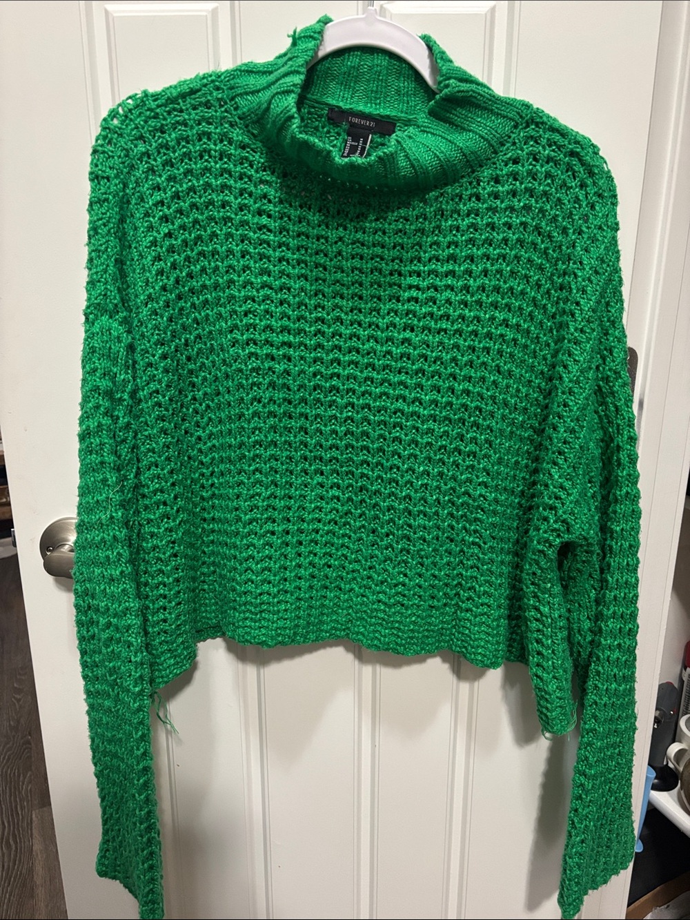 Forever 21 Emerald Green Chunky Mock Turtleneck Sweater